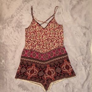 Hollister Paisley Print Romper
